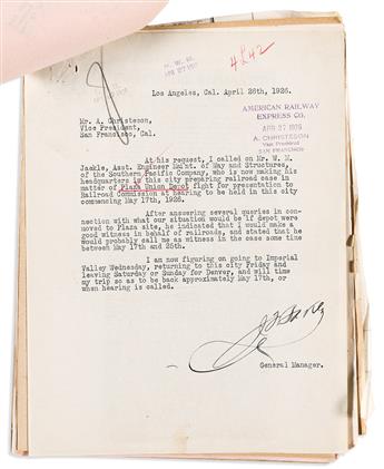 (CALIFORNIA.) Group of California manuscripts and ephemera.